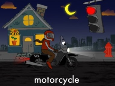 Screen shot of the motorcyle in Stop and Go app