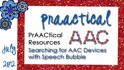 Praactical Resource Searching For Aac Devices With Speechbubble