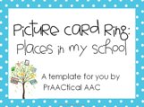 Picture Card Ring Template: Places in My School