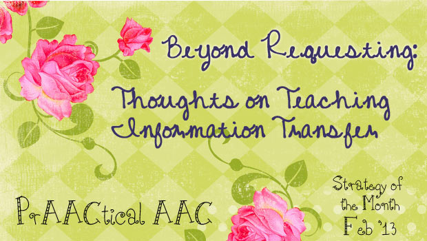 Beyond Requesting: Thoughts on Teaching Information Transfer