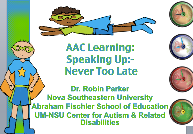 Cover Handout- AAC Learning Speaking Up Never Too Late