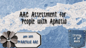 AAC Assessment for People with Aphasia