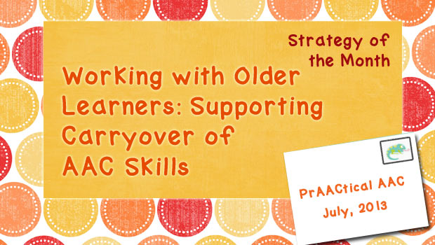 Supporting Carryover of AAC Skills