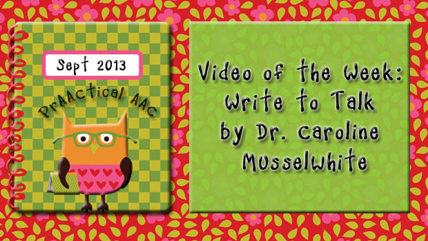 Video of the Week: Write to Talk by Dr. Caroline Musselwhite