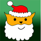 AAC app icon Fat Cat Santa Chat