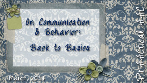 On Communication and Behavior: Back to Basics