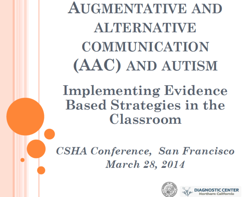 Evidence-based AAC Strategies for Students with Autism