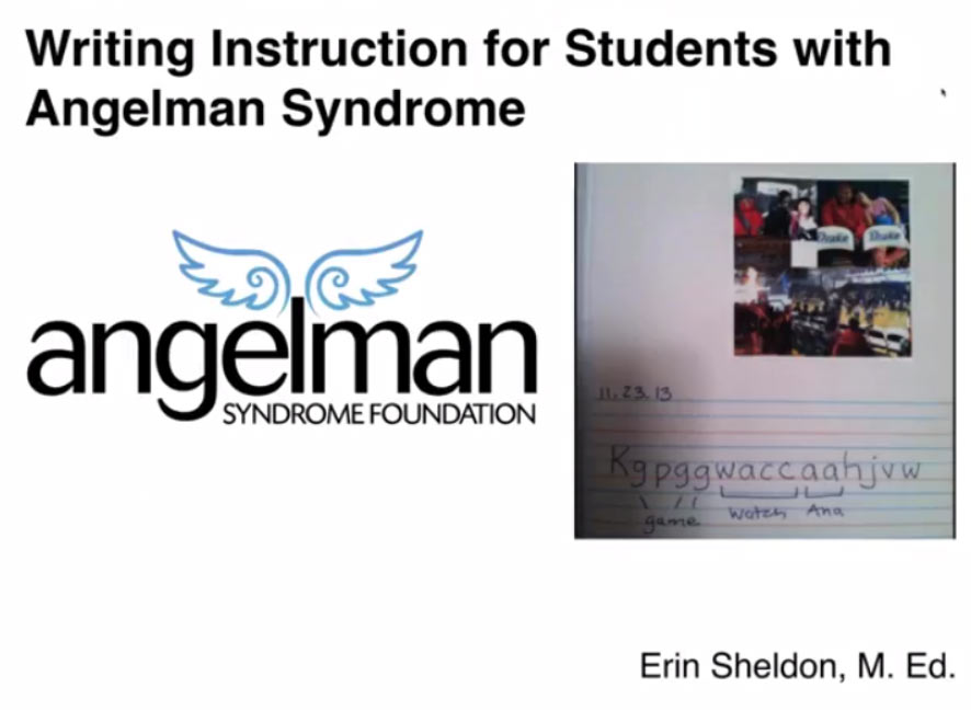 Video of the Week: Writing Instruction for Students with Angelman Syndrome