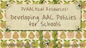 Developing AAC Policies for Schools