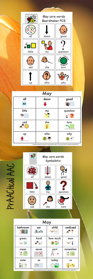 Core Vocabulary Resources for May