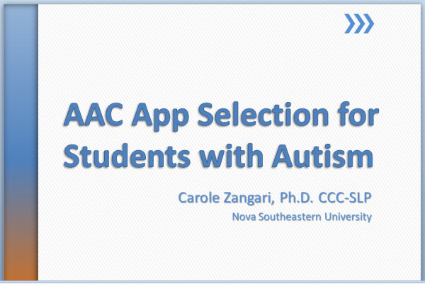 Selecting AAC Apps for Students with ASD