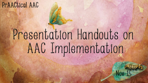 Presentation Handouts on AAC Implementation