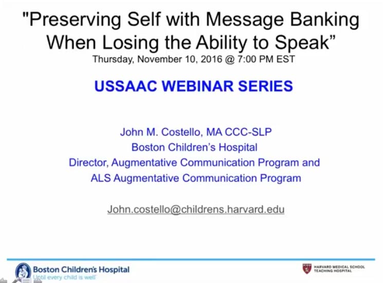 Video of the Week: Preserving Self with Message Banking When Losing Ability to Speak