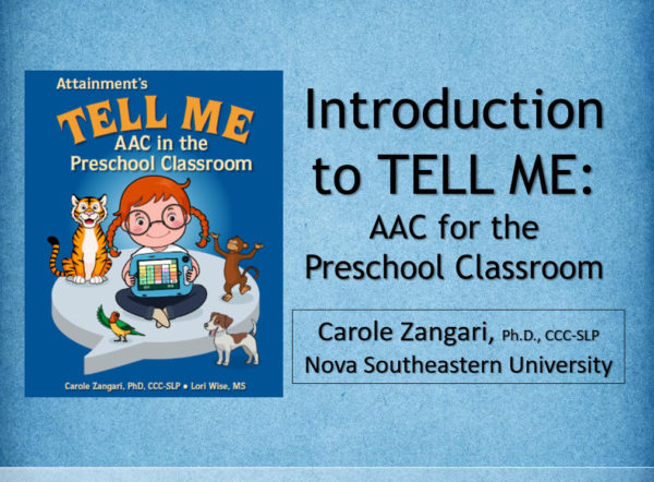 Video of the Week: TELL ME - AAC in the Preschool Classroom