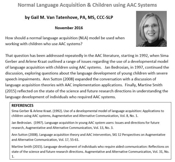PrAACtical Resources on Language Development