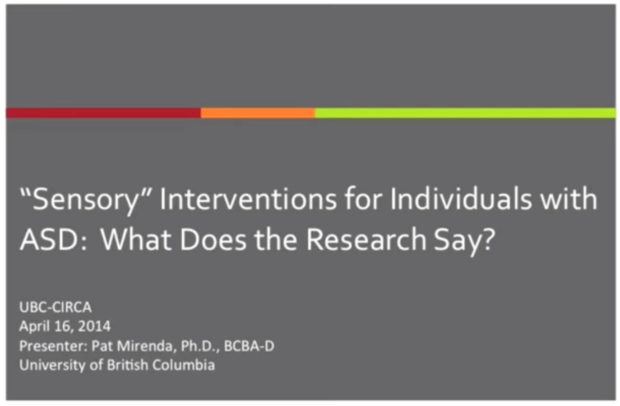 Video of the Week: Sensory Intervention for Individuals with ASD: What Does the Research Say?