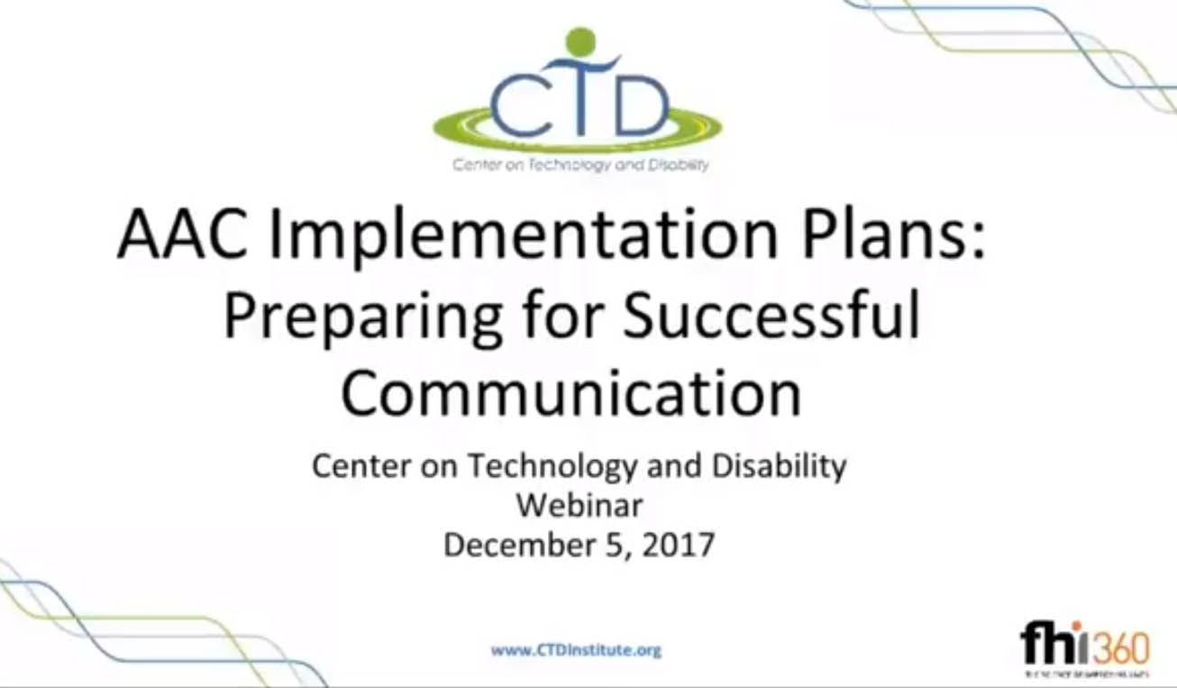 Video of the Week: Creating AAC Implementation Plans