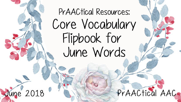 PrAACtical Resources: Core Vocabulary Flipbook for June Words