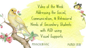 Video of the Week: Addressing the Social, Communication, and Behavioral Needs of  Secondary Students with ASD using Visual Supports