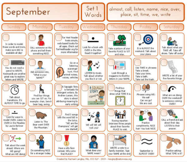 PrAACtically September: AAC Resources for a Year of Core Vocabulary