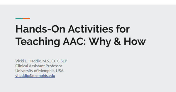 Video of the Week: Activities to Use in AAC Training