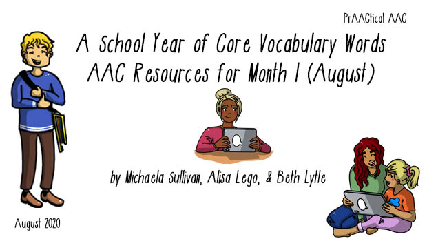 August Year of Core Vocabulary & School Year of Core Vocabulary Words