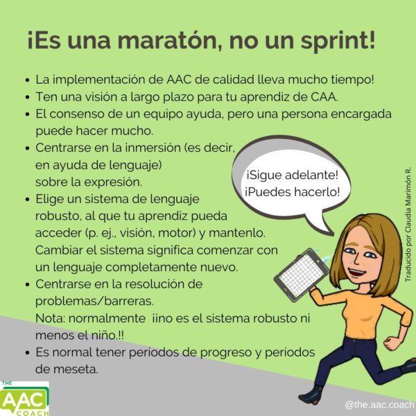 Infographic from the AAC Coach in Spanish