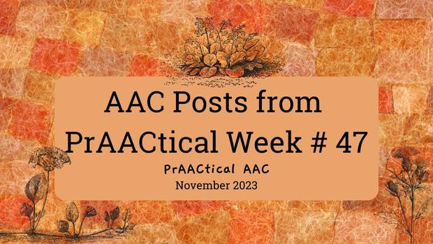 AAC Posts from PrAACtical Week # 47: November 2023