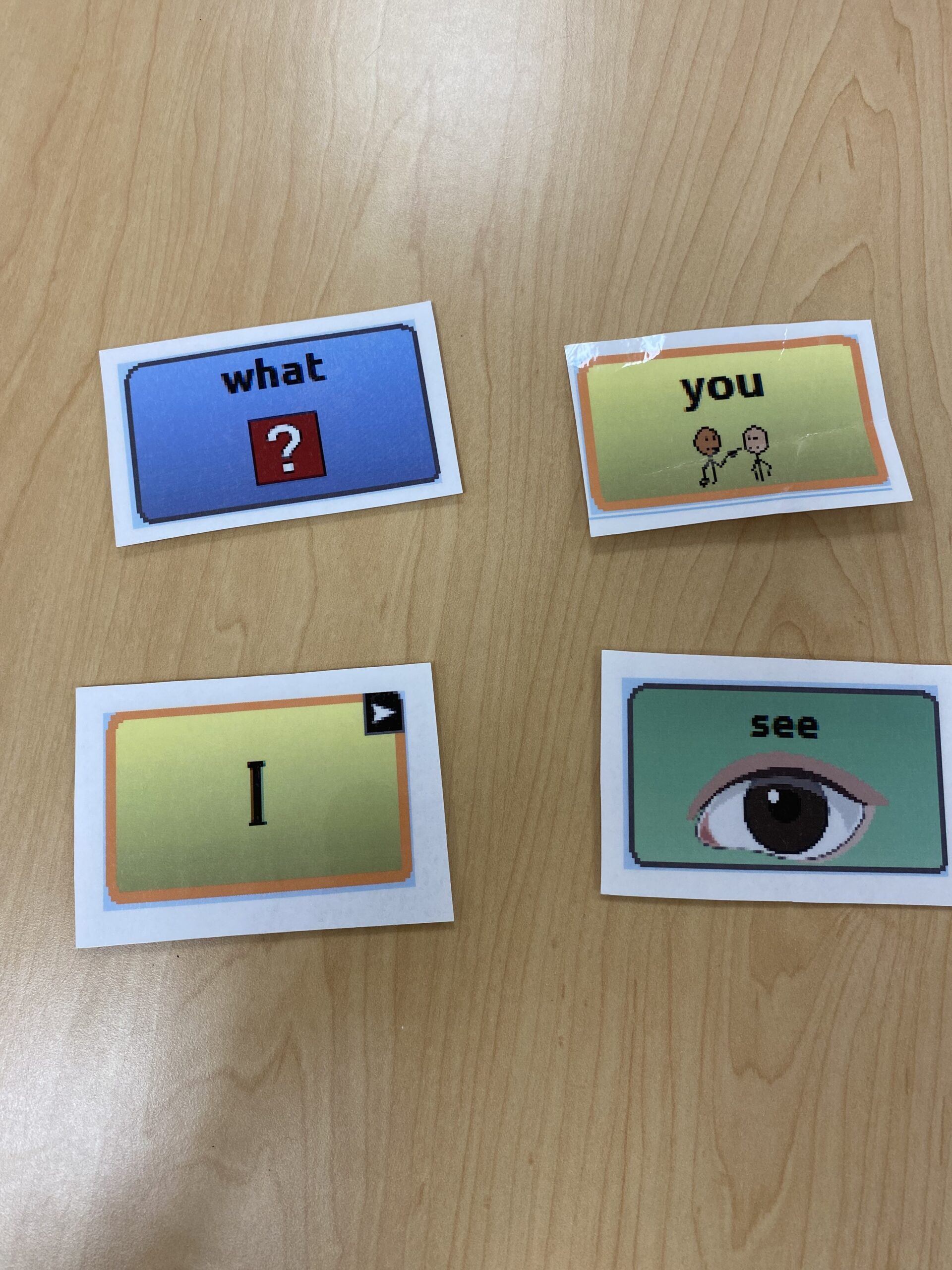 Core word picture cards