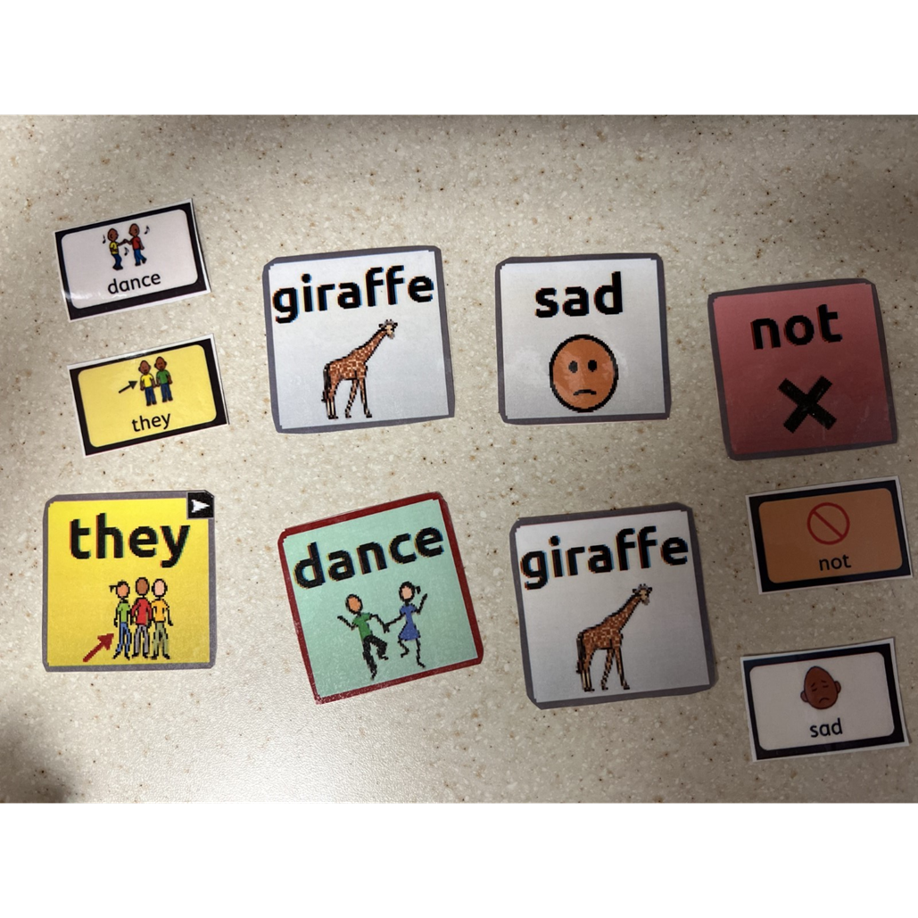 Giraffe core word cards