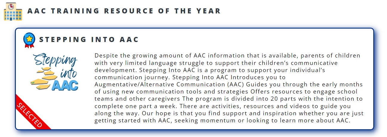 AAC Training Resource of the Year Award