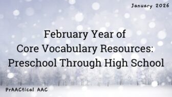 February Year of Core Vocabulary Resources: Preschool Through High School